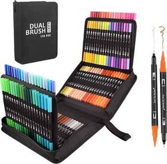 Non-Toxic 12pcs-120pcs Double Headed Drawing Art Marker Pen Dual Tip Adults Kids