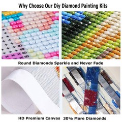 Black Cat Diamond Art Painting Kits for Adults, 5D Cat Diamond Dots for Beginner