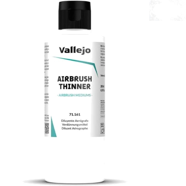 Airbrush Thinner for Acrylic Paints 200ml Transparent for Hobby, Plastic