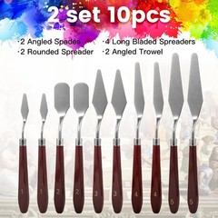 10PCS Palette , Stainless Steel Painting Set, Flexible Spatula Pallet , Metal…
