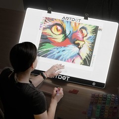 ARTDOT A2 LED Light Pad for Diamond Painting USB Powered A2, Black