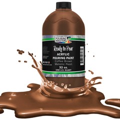 Pouring Masters Coffee Brown Metallic 32-Ounce Water-Based Acrylic Pouring Paint