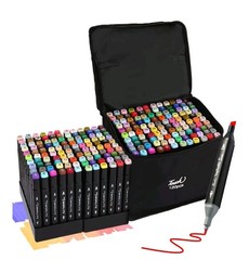 Touch 120pcs Twin Marker Art Set w/ Case & Stands