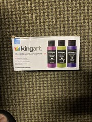Studio Acrylic Craft Paint, 60ml Bottle, Set of 12 Iridescent Colors