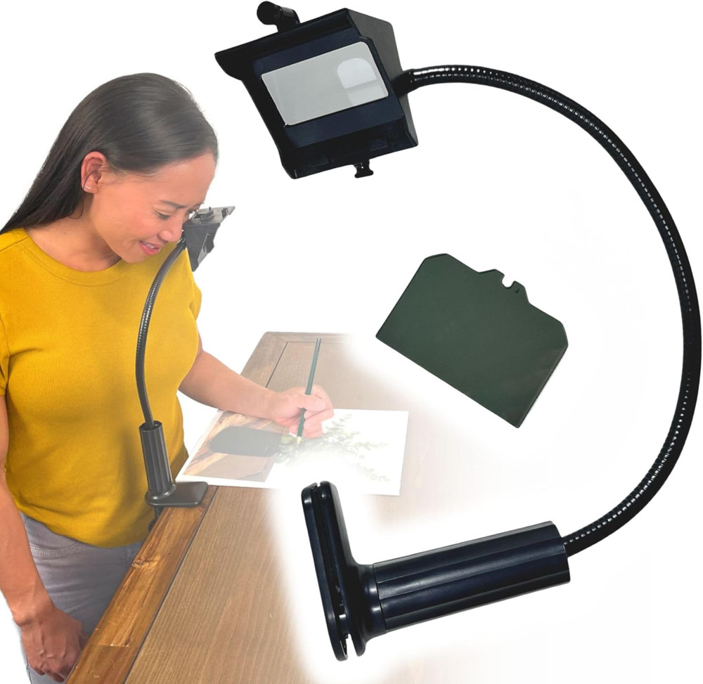 Camera Lucida Drawing Tool, Optical Drawing Aid,360° Adjustable Pea-Type Fixture