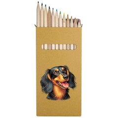 12 x ‘Cute Dachshund’ Long 178mm Coloured Pencils / Pencil Set (PE00087853)