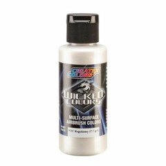 Wicked Colors Metallic White Fine W360 2oz Airbrush Paint