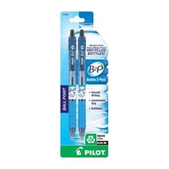 Pilot B2P Bottle Pen Gel Roller 1.0mm Med Point 2/Pk Black Office School Home