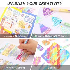 Color Layering Double Sided Markers,16pcs 32Colors Dual Tip Magic Markers,Bro…