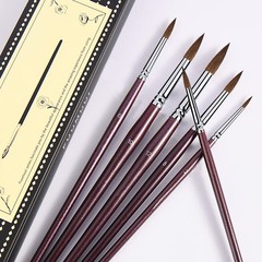 Kolinsky Watercolor Brush Set Pure Kolinsky Sable Hair Pointed round Art Paintbr