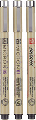 Pigma Micron 3 01/05 + Brush Black