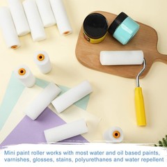 120 Pcs 4 Inch Foam Paint Roller Mini High Density 4 Inch, White
