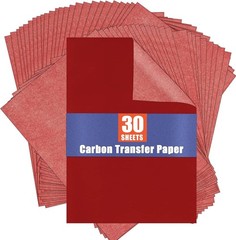 Red Carbon Paper for Tracing Graphite Transfer-Paper – PSLER 30 Pcs Red Graphite