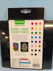 Crayola Signature Blend & Shade Colored Pencils 24 Assorted Colors Tin Case