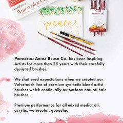 Velvetouch Series 3950 Paint Brush For Acrylic Oil And Watercolor Round 6