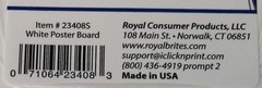 NEW 100-PACK Royal Brites 22″x28″ White Poster Board 11 pt 250 gsm 2-Side 23408