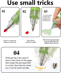 168 Colors Acrylic Gel Pens, 3D Acrylic Paint Pen with 1.0Mm Bullet Tip, Gel Pen