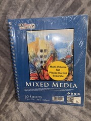 9″ x 12″ Mixed Media Paper Pad Sketchbook, 2 Pack, 60 Sheets 98 lb, Spiral-Bound