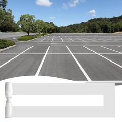 4 x 108 Inch Parking Lot Line Stencil, Silicone Foldable Reusable Line…