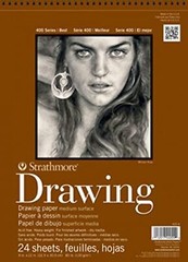 (400-6 400 Series Drawing, Medium Surface, 12″X18″, 24 Sheets , White