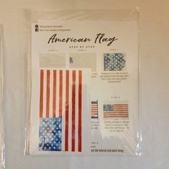 Let’s Make Art Bald Eagle & American Flag Tutorials by Sarah Cray, USED