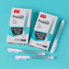 White color Permanent marker pen,white ink marker pen waterproof, Paper, Plastic