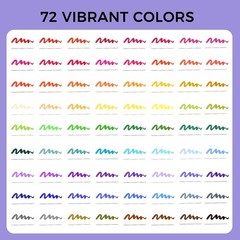 Artistic Dual-Tip Markers – 72 Colors Featuring Fine & Brush Tips for Creativity