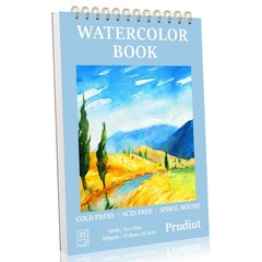 35 Sheets Watercolor Paper Pad 7×10 Inch 140 lb 300 GSM Spiral Sketchbook