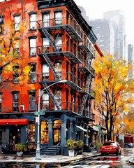 New York City Landscape Oil Painting 16”x20”(Frameless), Spain Scenery 03