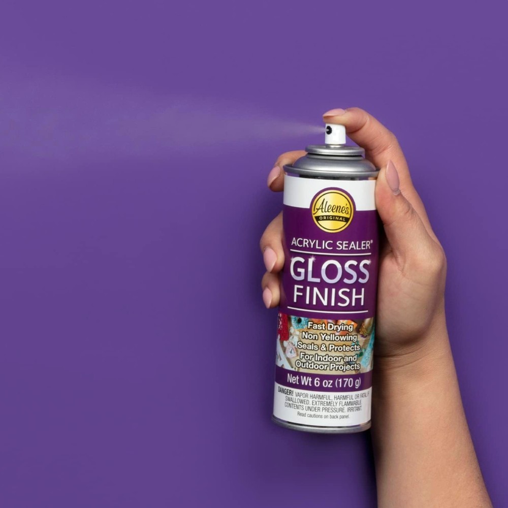 Spray Gloss Finish, 6 Oz Acrylic Sealer, Version, Clear – Gloss