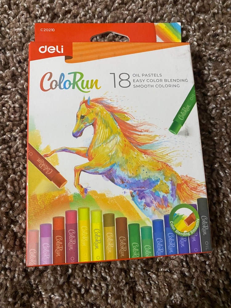 Deli Oil Pastels Soft Chalk Pastels Oil Crayons for Art Painting 18 Colors