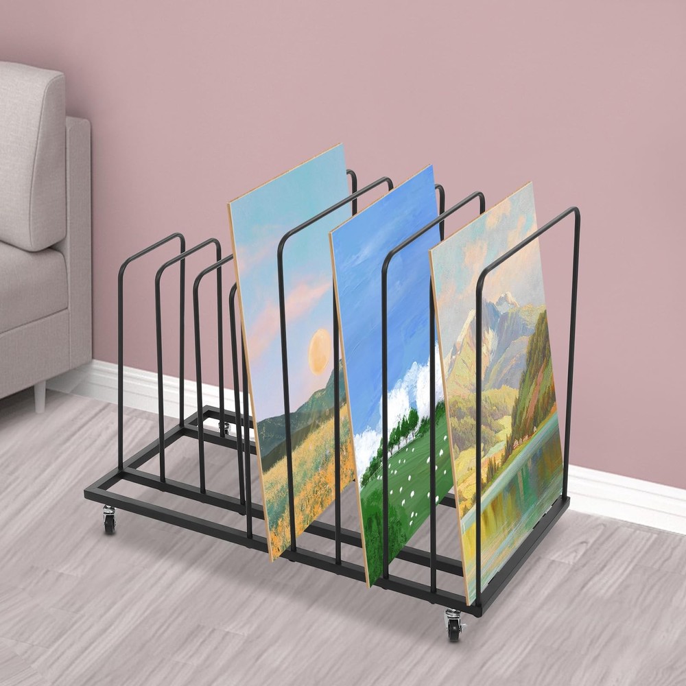 Art Drying Rack with Wheels ?C Spacious, Sturdy, and Stylish Design