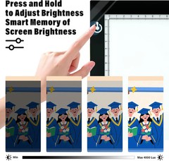 A4 LED Copy Board Tracing Light Box, Adjustable Brightness Artcraft LED Trace Li