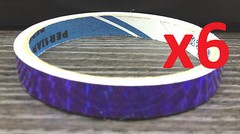 6x 3 yards (18y) 1/2″ PURPLE Holographic Colored Prism TAPE Reflective 7 Colours