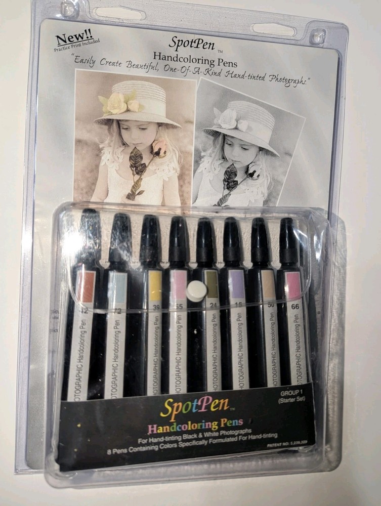SpotPen HandColoring Pens for Black and White Photos Starter Set Group 1