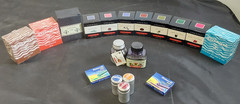 Mega Calligraphy Exotic Scented Ink Bundle-13 Pots & 4Cartridge Packs in VTG Box