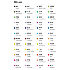 Monami PLUS Pen 3000 Color Pens 48 Colors Fine Liner Water Based Marker