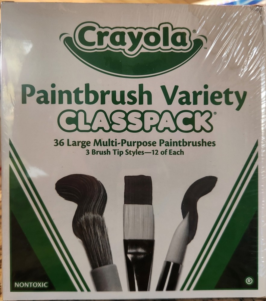 Crayola – Paintbrush Variety Classpack (36ct), School Art Supplies