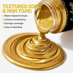 Acrylic Metallic 8.45 Fl Oz (Pack of 3), 24k Gold & Bright & Silver