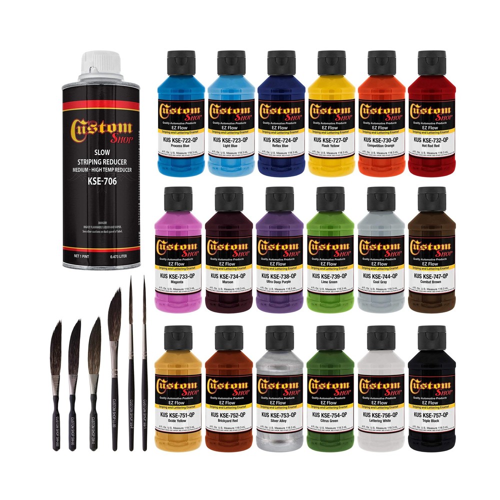 Custom Shop Lettering Enamel/Pinstripe 18 Paint Colors