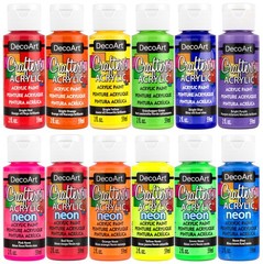DecoArt DASK396 Acrylic 2 Oz 12 Count Brights 24 Fl (Pack of 1), Yellow