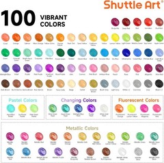Artists’ Must-Have: 100 Colors Acrylic Paint, Brushes & Art Accessories Set