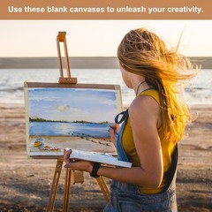 Canvas Boards for Painting, 8×12″ Cotton Canvas Panels(White, Pack of 10)