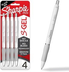 Professional 4-Pack S-Gel Black Ink Gel Pens – Smooth Writing Experience