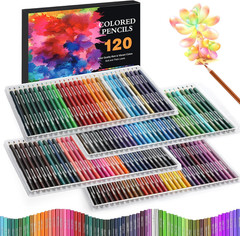 120 Pack Coloring Pencils, Colored Pencils for Adult Coloring Books with Soft Oi