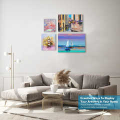 24-Pack Bulk Canvas for Painting, 6 of 5X7, 8X10, 9X12, 11X14 Canvas Boards for
