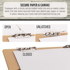 Durable Masonite Drawing Board – Clip & Rubber Band Included