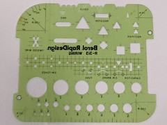 Assorted Drafting Templates – Berol Rapid Design, Picket Professional Lot of 6