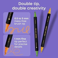 Dual Tip Fabric Paint Markers – Quick Dry, Non-Toxic, Permanent for Clothes, Sho