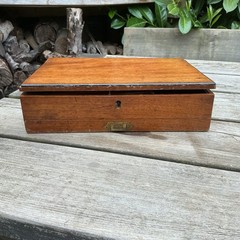 Antique Winsor & Newton Mahogany Artists Box – Pencils Pastels & Drawing Tools